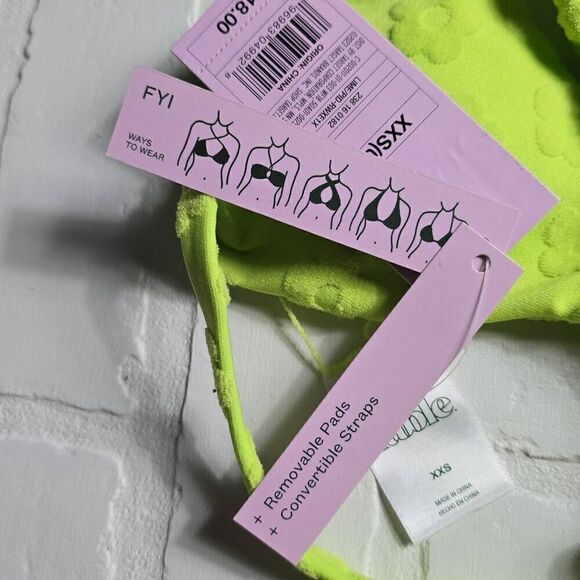 Wild Fable Lime Retro Bikini Top XXS - Picture 3 of 4